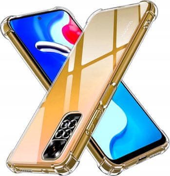 Futrola za Xiaomi Redmi Note 11 / 11s s prozirnom, oklopnom stražnjom stranom, otpornom na udarce + staklo