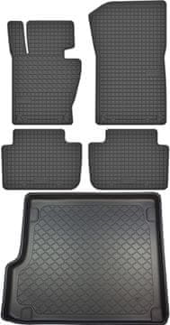 BMW X3 E83 od 2004. do 10.2010. Komplet - gumene prostirke za automobil + tepih za prtljažnik