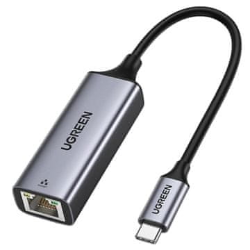 Ugreen Ugreen vanjska mrežna kartica RJ45 – USB Type C (1000 Mbps/1 Gbps) Gigabit Ethernet, siva (CM199)
