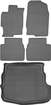 Mazda 6 I Hatchback od 2002-2007. Zestav – gumeni tepisi za automobil + tepih za prtljažnik