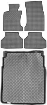 BMW 5 E60 Sedan od 2003-2010. Set - gumeni podmetači za automobil i tepih za prtljažnik