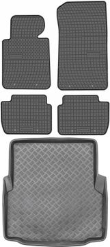 BMW 3 E46 karavan od 1999-2007. Komplet - gumeni podmetači za automobil + prostirka za prtljažnik