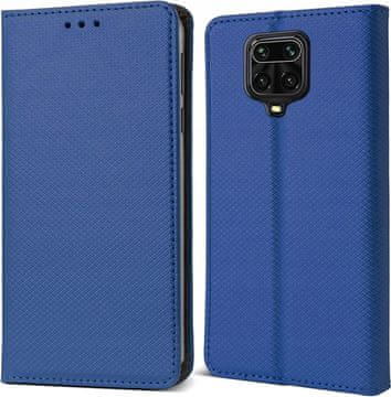 Maska za Xiaomi Redmi Note 9S / 9 PRO pametna magnetna futrola za knjige tamnoplava + staklo