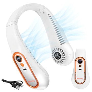 slomart Ruhhy prijenosni ventilator za vrat, USB-C, 5 brzina