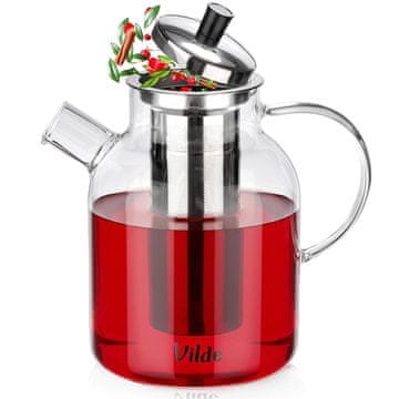 Northix Čajnik s infuzerom, staklo, otporno na toplinu, 1,5 l