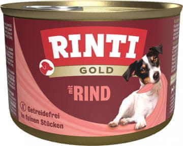 Rinti | Gold | Mokra hrana za pse - konzerva 185 g - Govedina 185 g