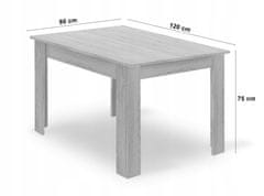 BE Set NP stola 120x80cm Craft Black + 4 crne stolice Libra
