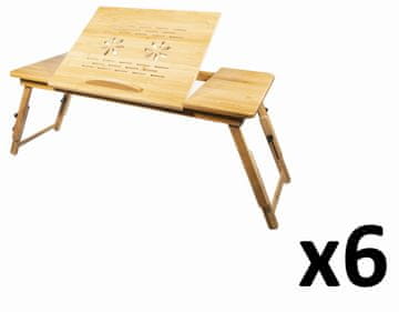 BE Bambusov stol za laptop XL x 6
