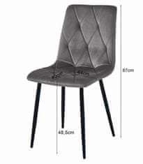BE Set NP stola 120x80cm Craft Black + 4 crne stolice Libra