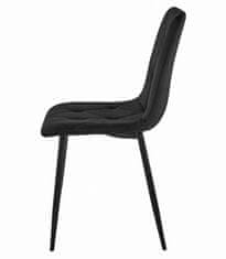 BE Set NP stola 120x80cm Craft Black + 4 crne stolice Libra