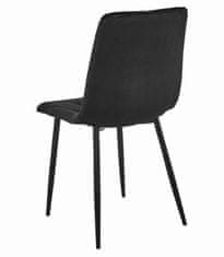 BE Set NP stola 120x80cm Craft Black + 4 crne stolice Libra