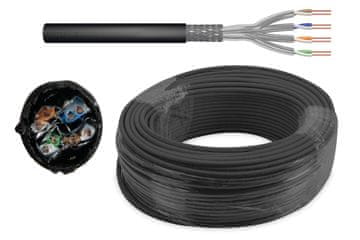 Digitus LAN internetski kabel s upletenom paricom, vanjski uzemljenje S/FTP AWG23 žica kat. 7 50 m