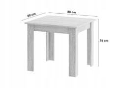 BE NP 80x80 Artisan stol, crne noge