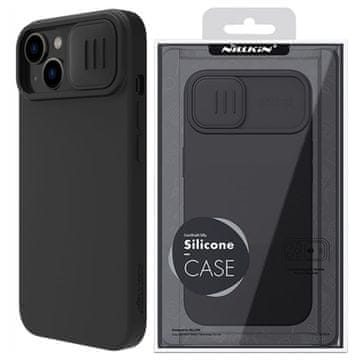 Nillkin Nillkin CamShield silky silikonska maska za iPhone 14 Plus, torbica sa zaštitom za kameru, crna