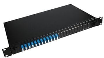 optička patch ploča 19" 1U s 12 LC dupleks singlemode konektora, LVO233840