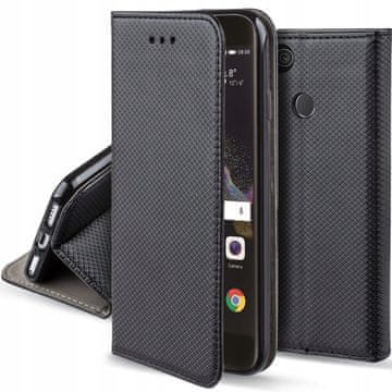 Maska za Huawei P8 lite 2017 / P9 lite 2017 pametna magnetna maska crna + staklo