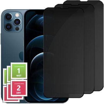 3x kaljeno staklo protiv špijuniranja za iPhone 12 Pro Max