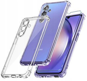 Futrola za Samsung Galaxy A14 5G, anti-šok futrola, oklopna stražnja maska + staklo