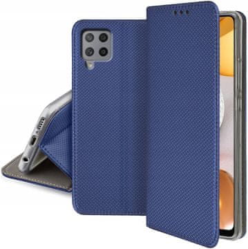 Futrola za Samsung Galaxy A42 5G, magnetna futrola za pametnu knjigu, tamnoplava + staklo