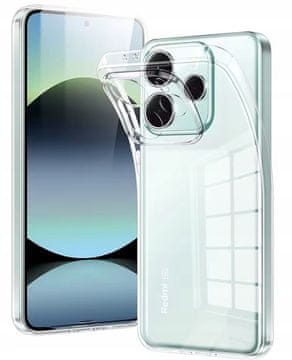 Tanka maskica za Xiaomi Redmi note 14 5G prozirna maskica bezbojna stražnja strana + staklo