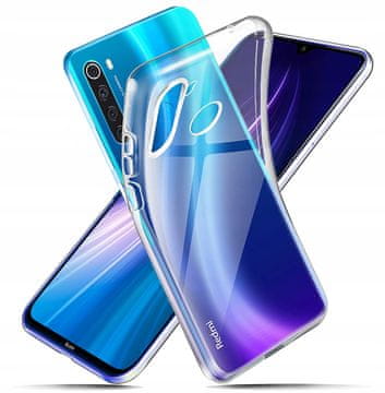Tanka maskica za Xiaomi Redmi Note 8T, prozirna, bezbojna stražnja strana + staklo