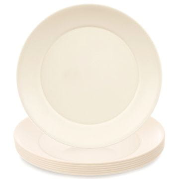 Orion Talerze obiadowe płytkie plastikowe kremowe SANDY 23,5 cm 6 szt.