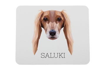 Perzijski hrt, Saluki - geometrijska podloga za miša s fotografijom i natpisom