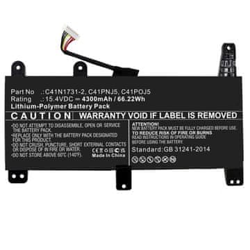 CoreParts 66,22 Wh Li-Polymer 15,4 V 4300 mAh baterija za Asus prijenosno računalo, MBXAS-BA0313