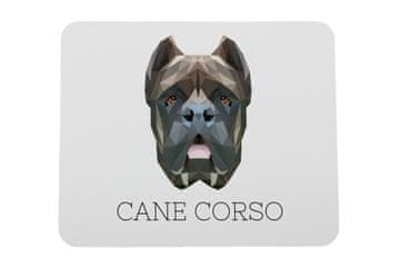 Cane Corso Italiano - geometrijska podloga za miša s fotografijom i natpisom