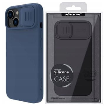 Nillkin Nillkin CamShield Silky Silicone Case etui za iPhone 14 Plus, maskica sa zaštitom za kameru, plava