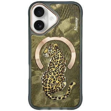 M&M magnetska MagSafe maskica s fantazijskim životinjama za iPhone 16 zlatne boje