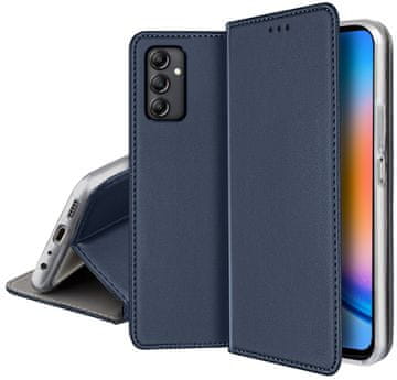Maska za Samsung Galaxy A15 4G/A15 5G pametnu magnetsku knjigu tamnoplava + staklo