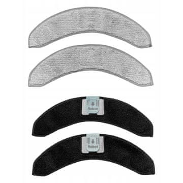 Set 2 Lavete De Rezerva Pentru Mop Irobot Roomba Combo J7 J7+ J9 J9+ Plus, Schimbare Recomandata La Fiecare 2-3 Luni, O Potrivire Perfecta, Asamblare Usoara, Materiale De Inalta Calitate, Gri/Negru