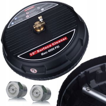 Rosfix T-Racer M18 PowerBrush - rotacijska četka za perilicu Karcher HD HDS | za terasu, patio i kocke | 2 rotacijske mlaznice | nastavak s unutarnjim navojem M18 | štitnik protiv prskanja