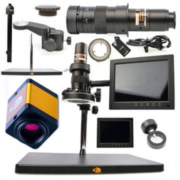 Rosfix DIGITALNI MIKROSKOP ZA LEMLJENJE NAKITA S KAMEROM Earth Pro MCEP-0.5X digitalni mikroskop + 8-inčni zaslon + držač + podesivi 56xLED osvjetljivač + PEGASUS Pro SET kamera