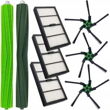 Roomba S9 ServiceKit 8w1 - komplet zamjenskih dijelova za iRobot S9 S9+ | 2 gumene rolke | 3 HEPA filtra | 3 bočne četke | servisni komplet | za modele 9150 / 9550