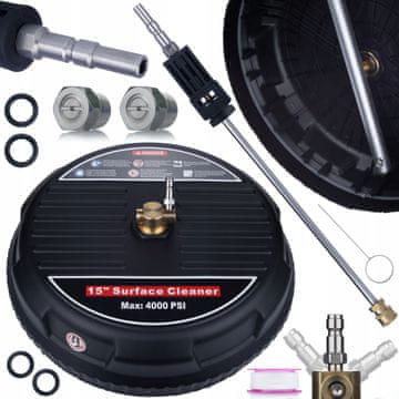 Rosfix JetLine T-Racer ProSet 15" + koplje 58 cm + adapter Nilfisk Kranzle D12 na Karcher | Set za perače pod tlakom | Rezervne mlaznice | Za popločavanje, terase, fasade