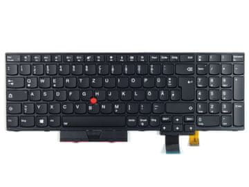 Tradebit - tastatur za lenovo thinkpad, deutsch de qwertz, puna kompatibilnost, visokokvalitetni materijali, led backlight pozadinsko osvjetljenje, modeli: t570 t580