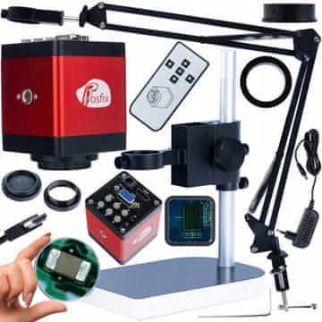 Rosfix Rosfix podesiva ruka za digitalni mikroskop ODM-180X 50mm + platforma za ODM-100X 50mm i 40mm + kamera Draco RED PRO KMDRP-HDMI-VGA serija Plantes Pro