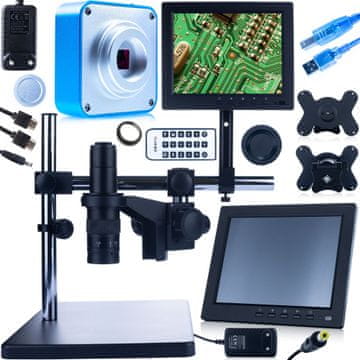 Rosfix Earth Pro MCEP-0.5X-PZRR digitalni mikroskop s podesivim krakom + 8-inčni zaslon mikroskopa + držač za zaslon digitalnog mikroskopa + Scorpius kamera