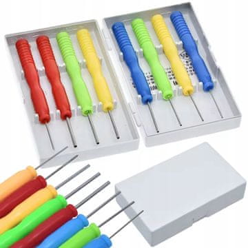 PinEx ProKit 8 - Set igala za odlemljivanje, nehrđajući čelik, 8 kom., futrola, veličine 0,8-2,0 mm + vilice, za servis elektronike, za goldpin i Arduino