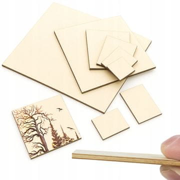 Rosfix 10x15x2,5 LaserSmooth format - Tehnička šperploča | 2,5 mm | Klasa I | Glatka i brušena s obje strane | Za pečenje, graviranje, CNC, modele i DIY