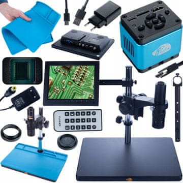 Rosfix Earth Pro MCEP-0.5X digitalni mikroskop + Aquarius PRO KMAP-HDMI-USBC kamera 8.29mp + silikonska podloga 380x260mm + držač 280mm + 8" zaslon