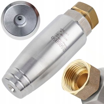 Rosfix JetForce TurboSteel 050-M18 INOX - turbodysza rotacyjna za perilicu tlaka | 350 bar | Nehrđajući čelik | Navoj M18 | Za KARCHER HD HDS