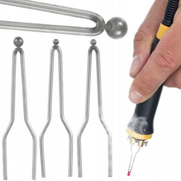 Rosfix PyroBall Basic 3pcs – kuglasti vrhovi za pirografsku olovku | 1.5 mm 2 mm 2.5 mm | kompatibilni s 60W dual pin RBB60W RBR60W Black Fenix