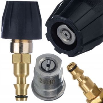 Rosfix Lavor Mini ravna mlaznica - Zamjenski vrh za perače pod tlakom | Galaxy Wave STM Vertigo Ninja Force Storm Pro | Metal | Klik sustav