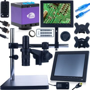 Rosfix Earth Pro MCEP-0.5X-PZRR digitalni mikroskop s podesivim krakom + 8-inčni zaslon + držač za digitalni mikroskop + Tucana kamera