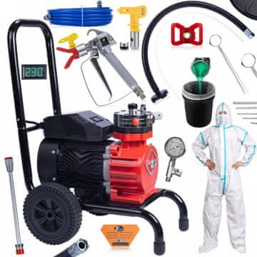 Rosfix Red Strong Storm 1100 RSS05 3500W 22MPA 18L/min Jedinica za bojanje + Radno odijelo + Šipke za čišćenje + Vrećica za sito za boju