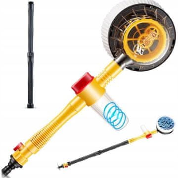 HydroSpin AutoBrush 3/4 - okretna četka za pranje auta | za crijevo 3/4" | 3 načina rada | s dozatorom | vodeni pogon