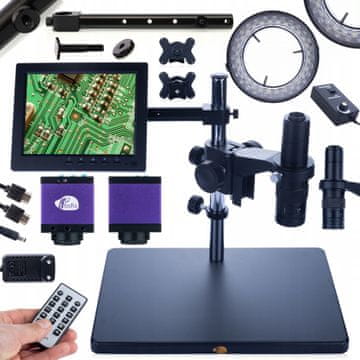 Rosfix Earth Pro MCEP-0.5X digitalni mikroskop + 8-inčni zaslon + držač + podesivi 56xLED osvjetljivač + Tucana Pro kamera